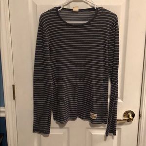 Hollister grey stripped shirt